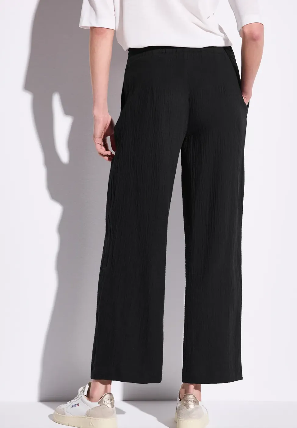 Wide Leg Musselin Hose