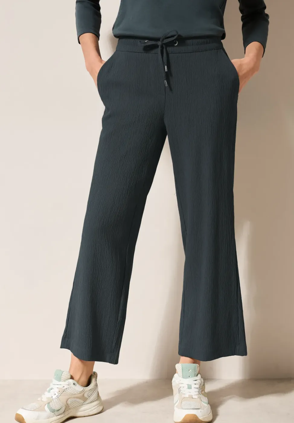 Wide Leg Strukturhose