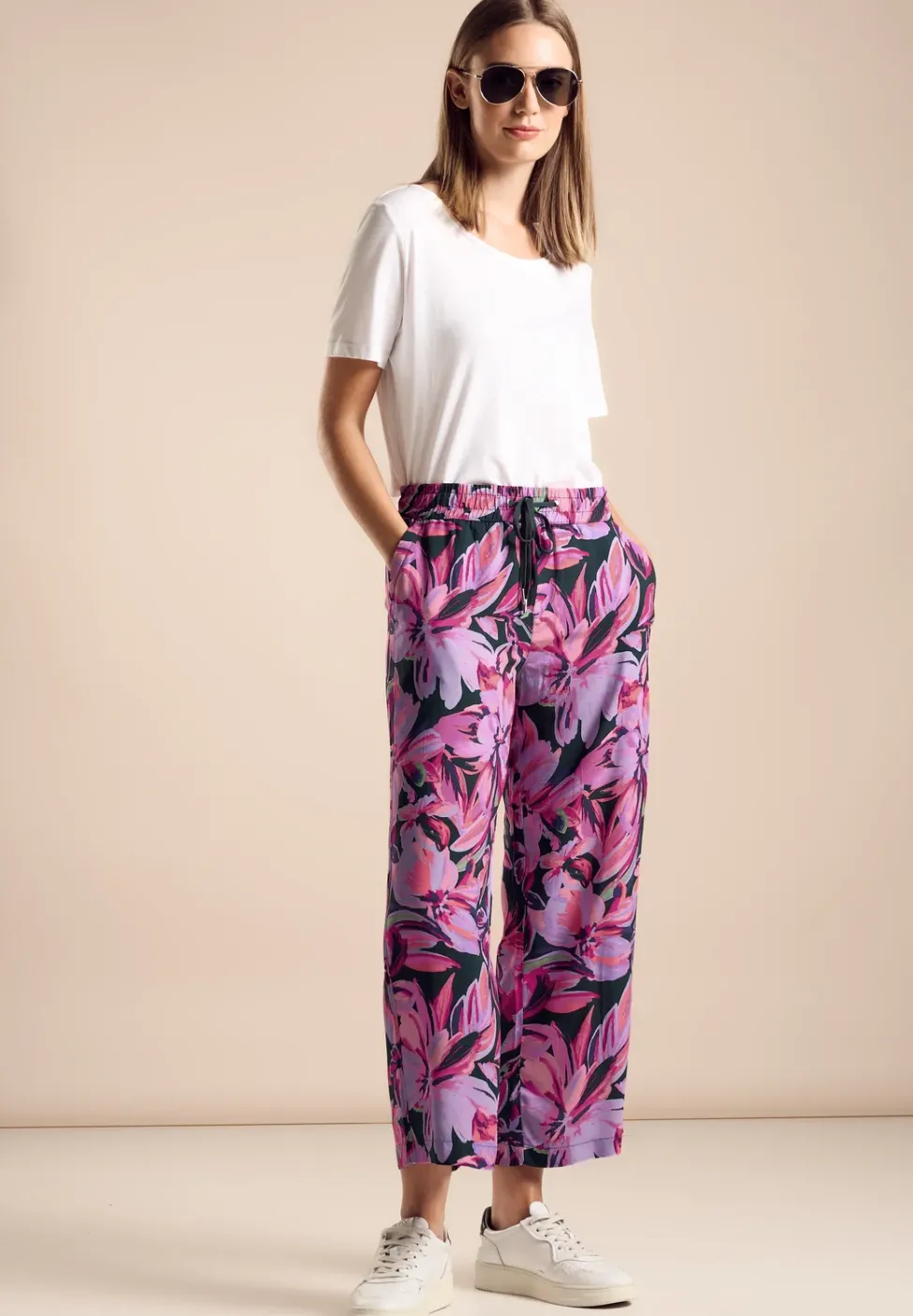 Wide Legs Print Hose