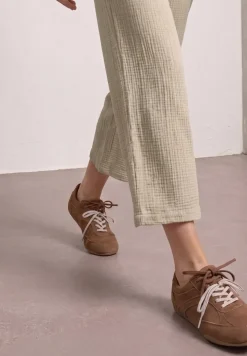 Wide Leg Hose aus Musselin im Loose Fit