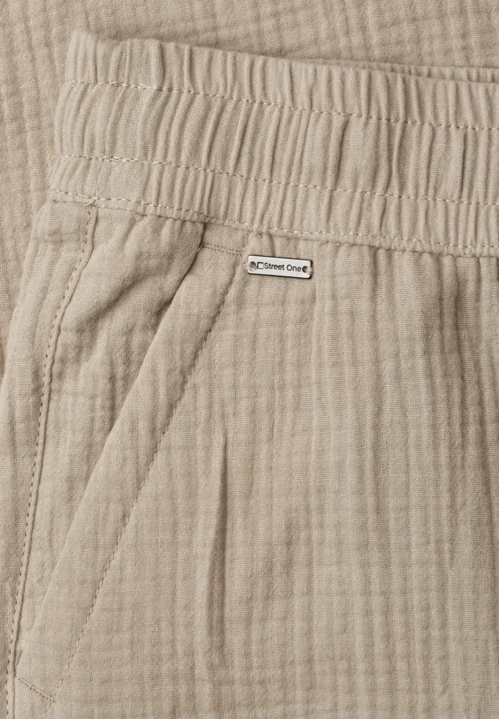 Wide Leg Hose aus Musselin im Loose Fit