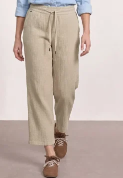 Wide Leg Hose aus Musselin im Loose Fit
