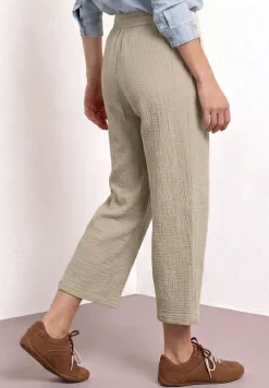 Wide Leg Hose aus Musselin im Loose Fit