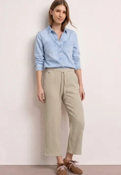 Wide Leg Hose aus Musselin im Loose Fit