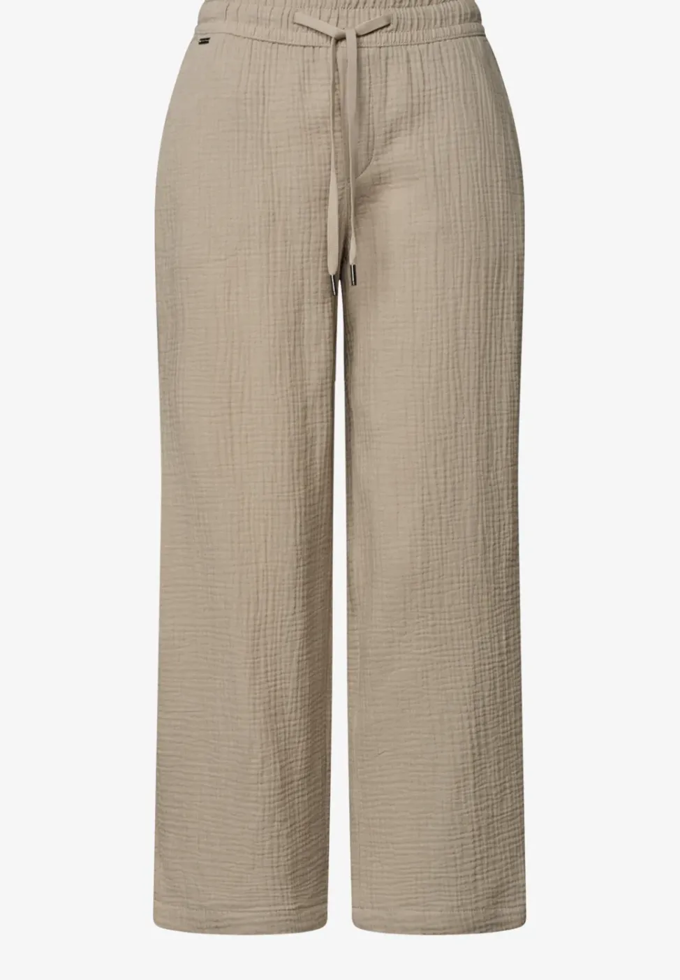 Wide Leg Hose aus Musselin im Loose Fit