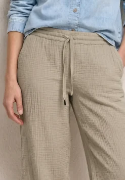 Wide Leg Hose aus Musselin im Loose Fit