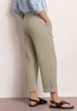 Wide Leg Hose aus Musselin im Loose Fit