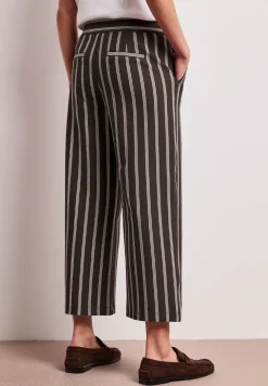 Wide Leg Hose im Casual Fit mit Streifen
