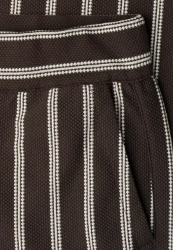 Wide Leg Hose im Casual Fit mit Streifen