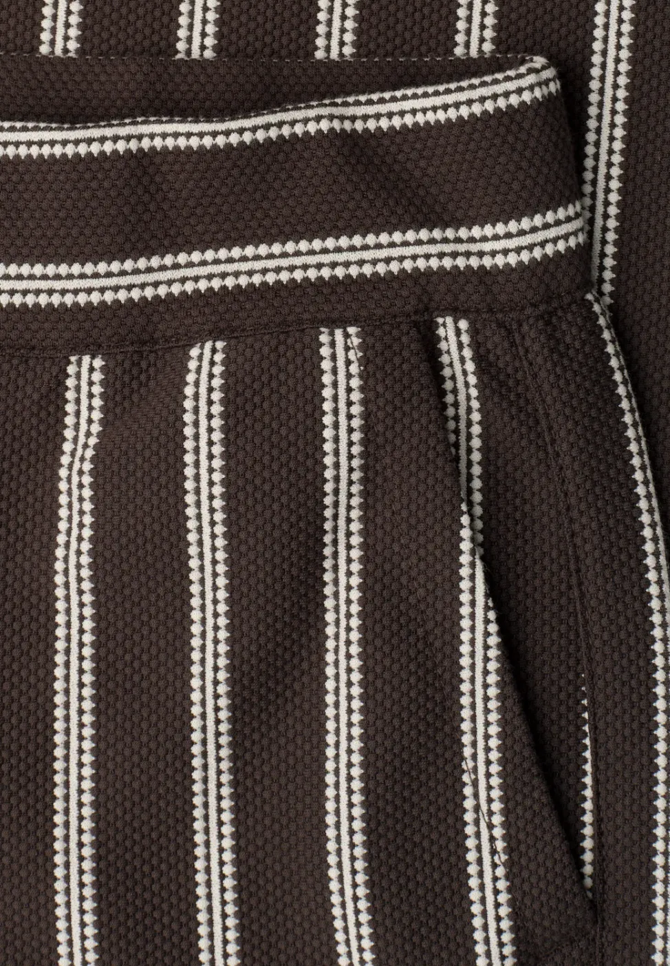 Wide Leg Hose im Casual Fit mit Streifen