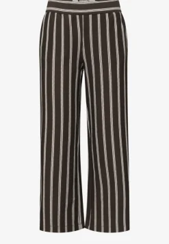 Wide Leg Hose im Casual Fit mit Streifen