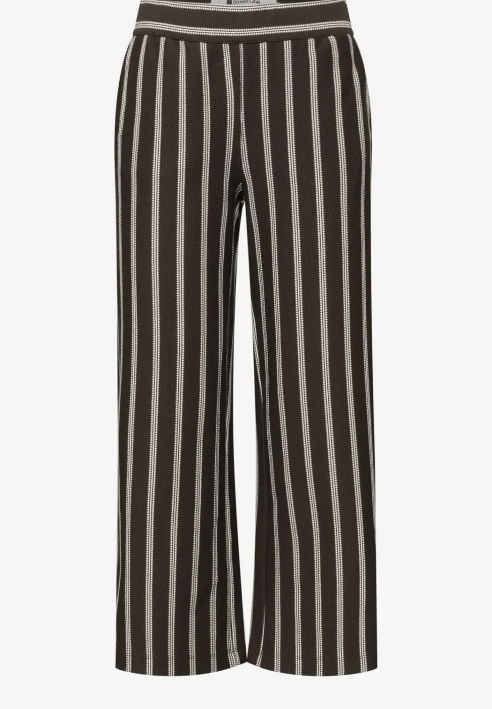 Wide Leg Hose im Casual Fit mit Streifen