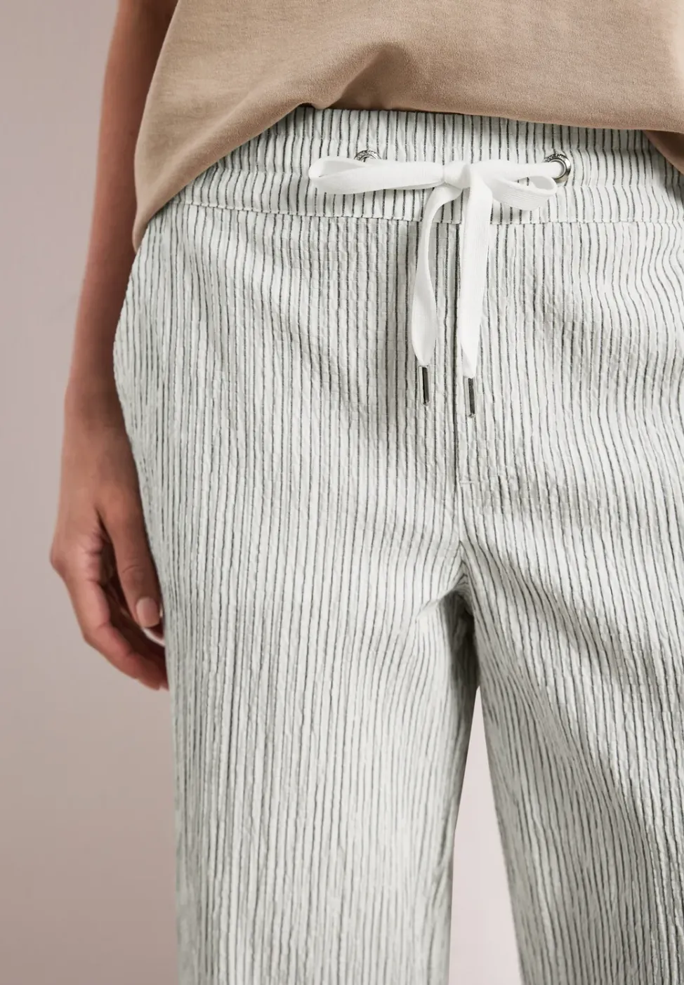 Wide Leg Hose im Loose Fit mit Streifen