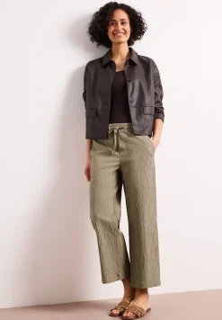 Wide Leg Hose im Loose Fit mit Streifen