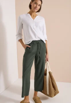 Wide Leg Hose in Seersuckerqualität