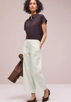 Wide Leg Hose mit Embroidery-Muster