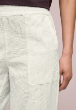 Wide Leg Hose mit Embroidery-Muster