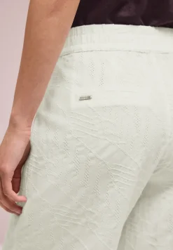 Wide Leg Hose mit Embroidery-Muster