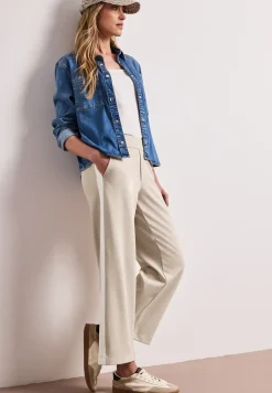 Wide Leg Hose mit Gallonstreifen