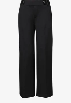 Wide Leg Hose mit Knopfdetail