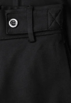 Wide Leg Hose mit Knopfdetail