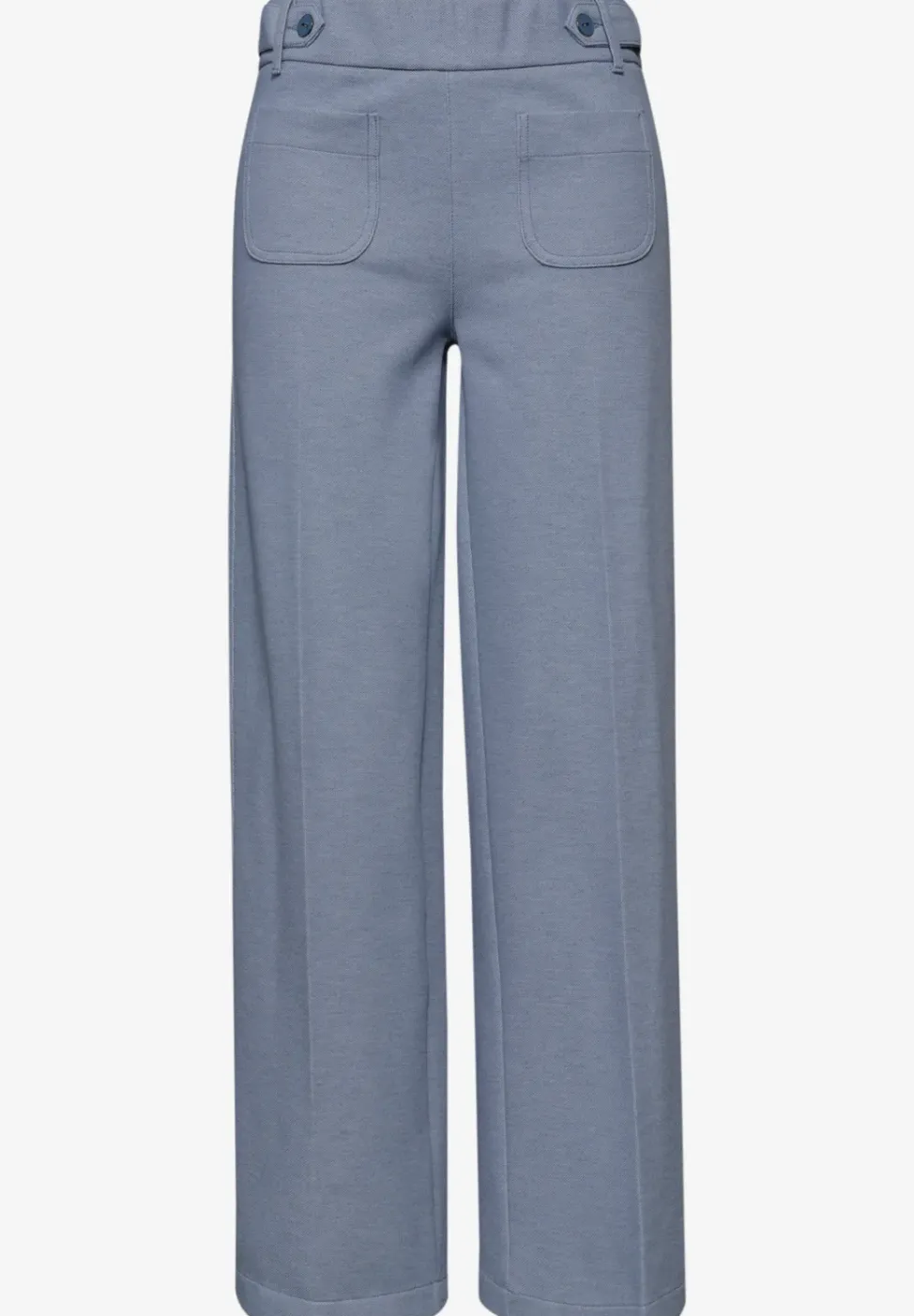 Wide Leg Hose mit Knopfdetails