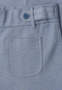 Wide Leg Hose mit Knopfdetails