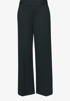 Wide Leg Hose mit Knopfdetail