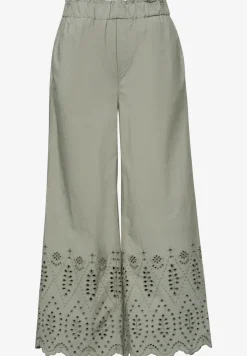 Wide Leg Hose mit Shiffley-Embroidery