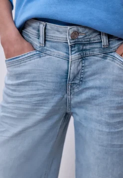 Wide Leg Jeans mit Elastikbund hinten