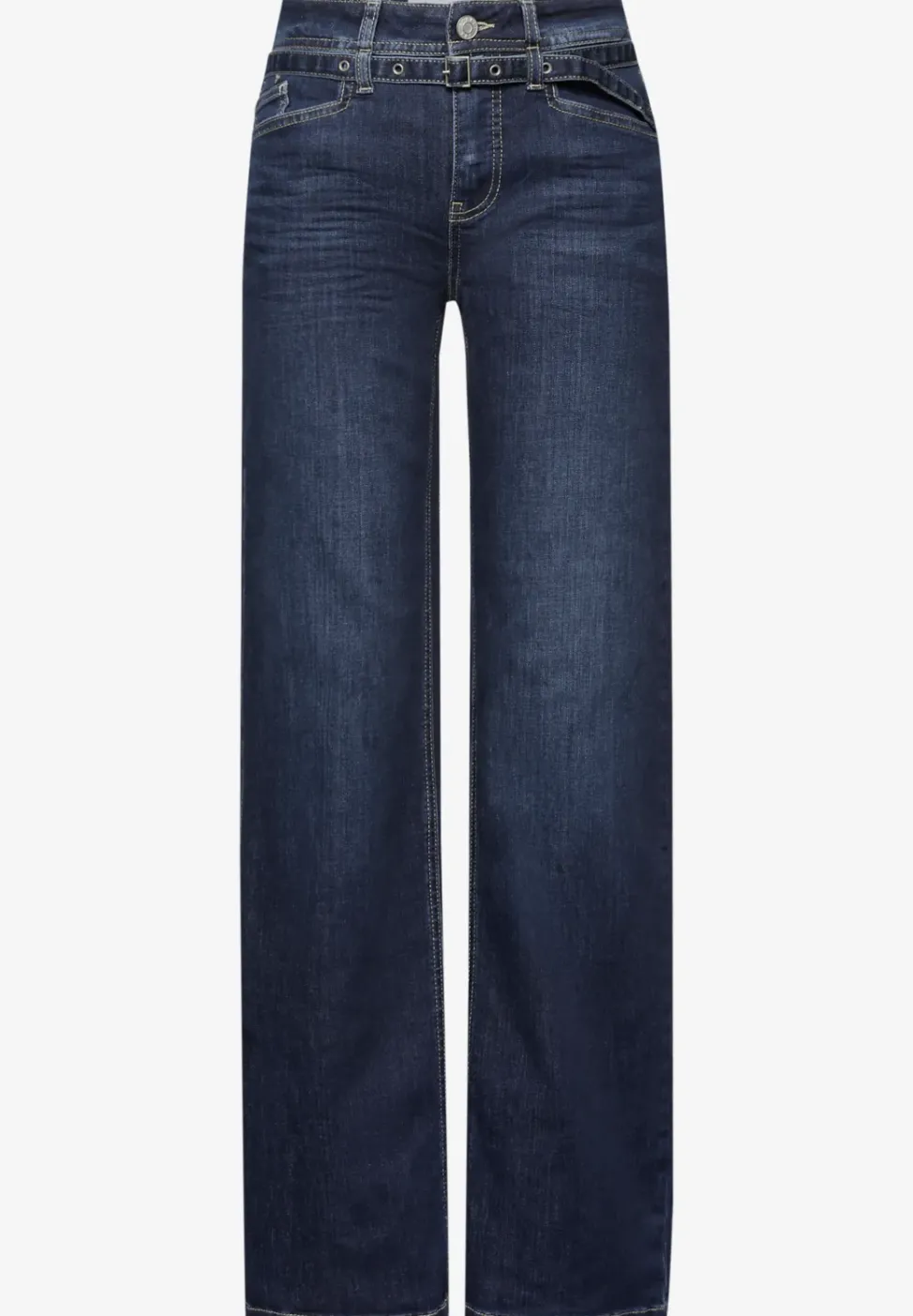 Wide Leg Jeans mit Gürtel
