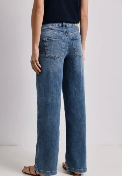 Wide Leg Jeans mit Knopfdetails