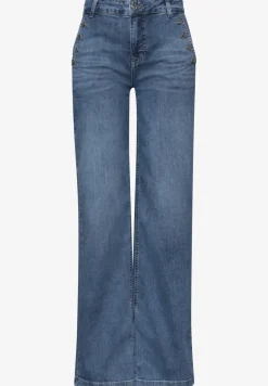 Wide Leg Jeans mit Knopfdetails