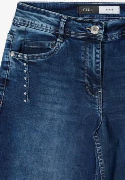 Wide Leg Jeans mit Nieten