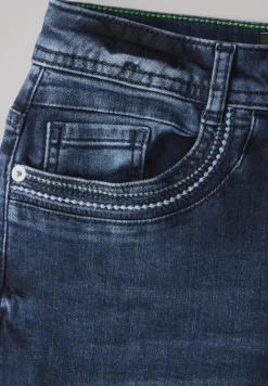 Wide Leg Jeans mit Stickerei