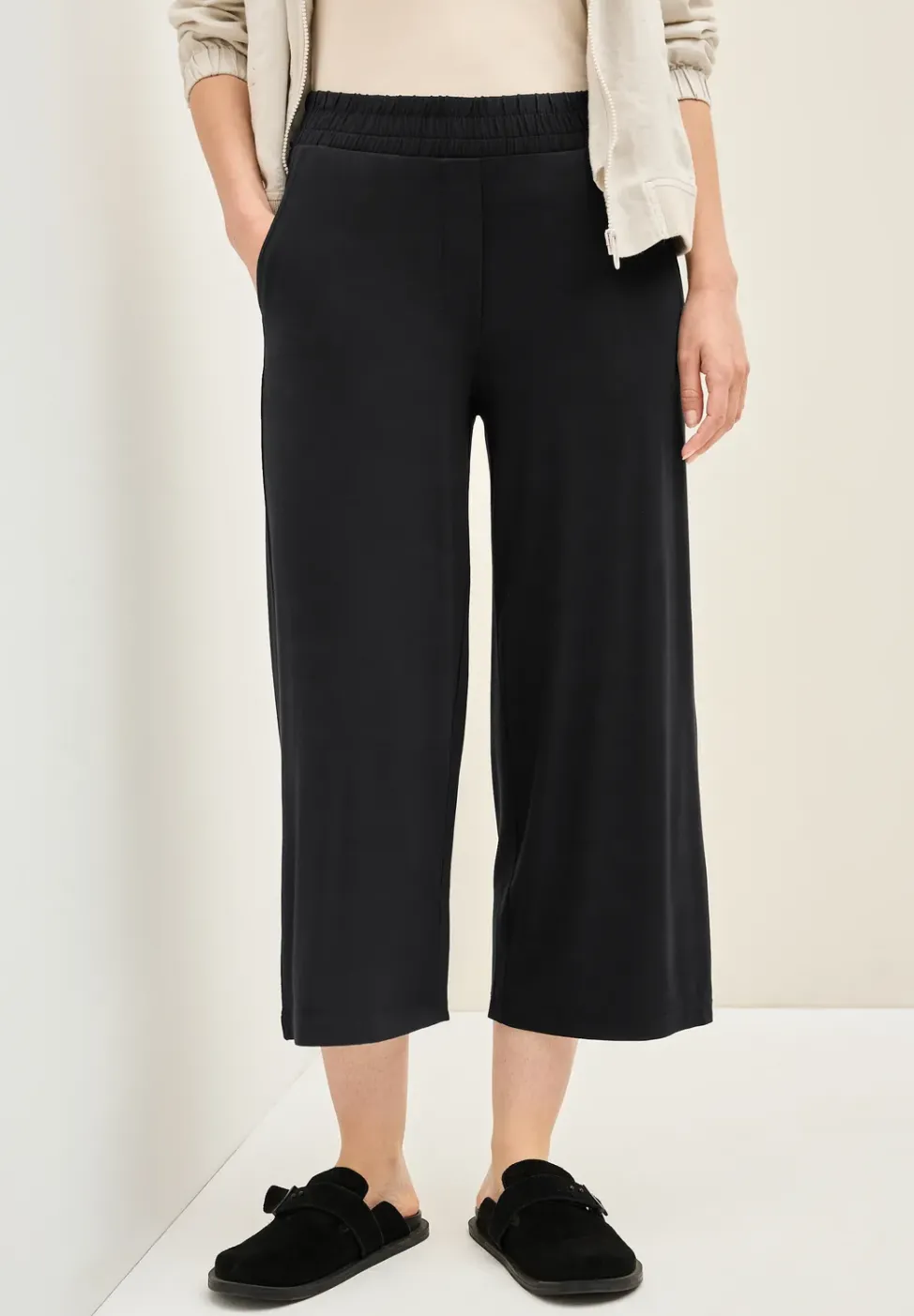 Wide Leg Jersey-Hose