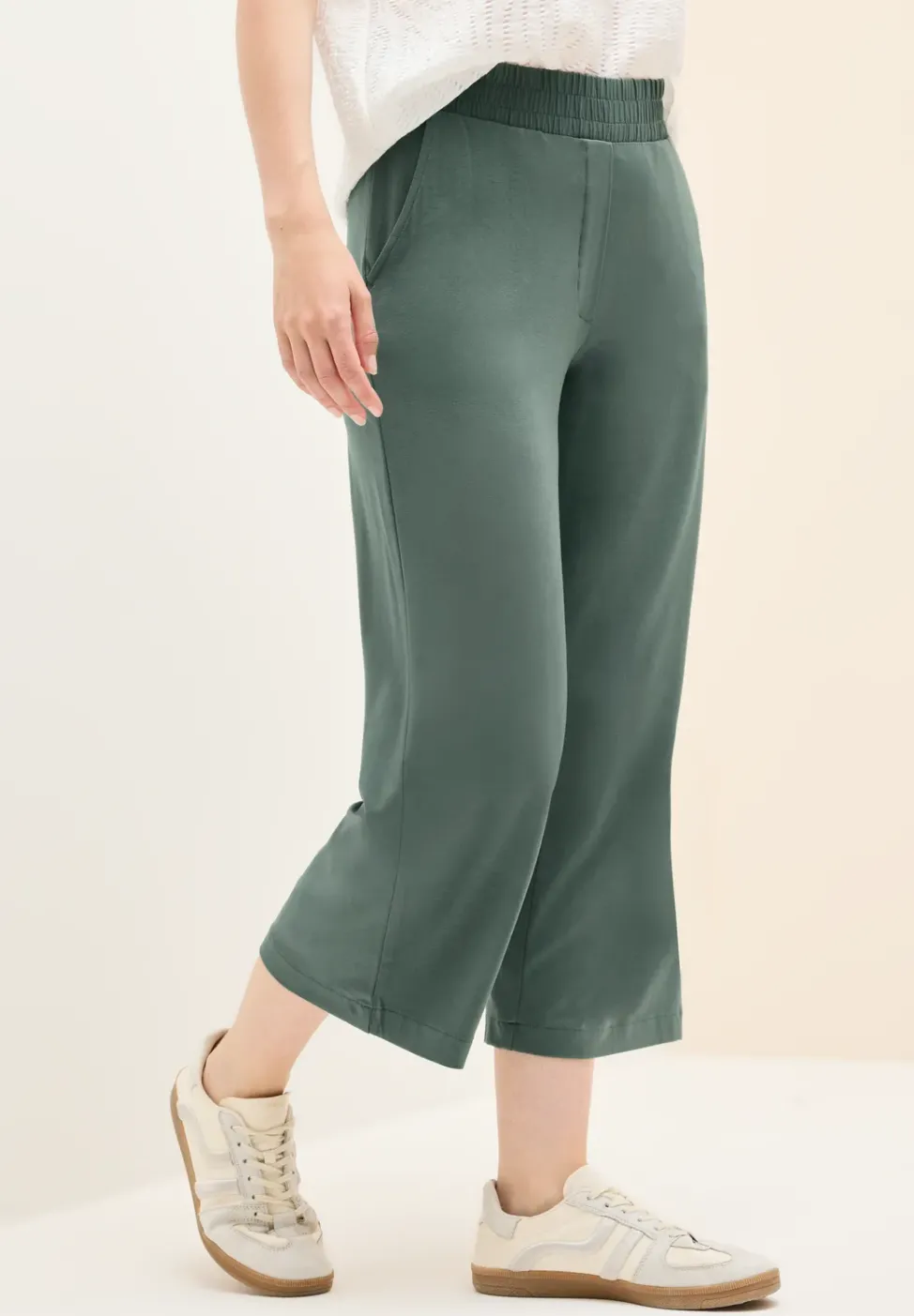 Wide Leg Jersey-Hose
