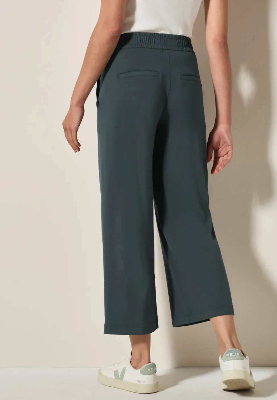 Wide Leg Jersey-Hose