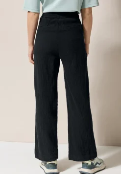 Wide Leg Musselin Hose