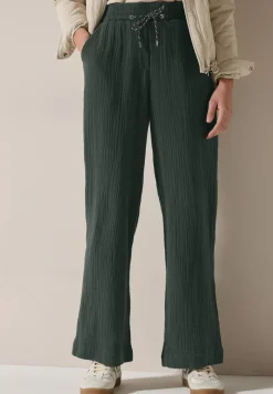 Wide Leg Musselin Hose