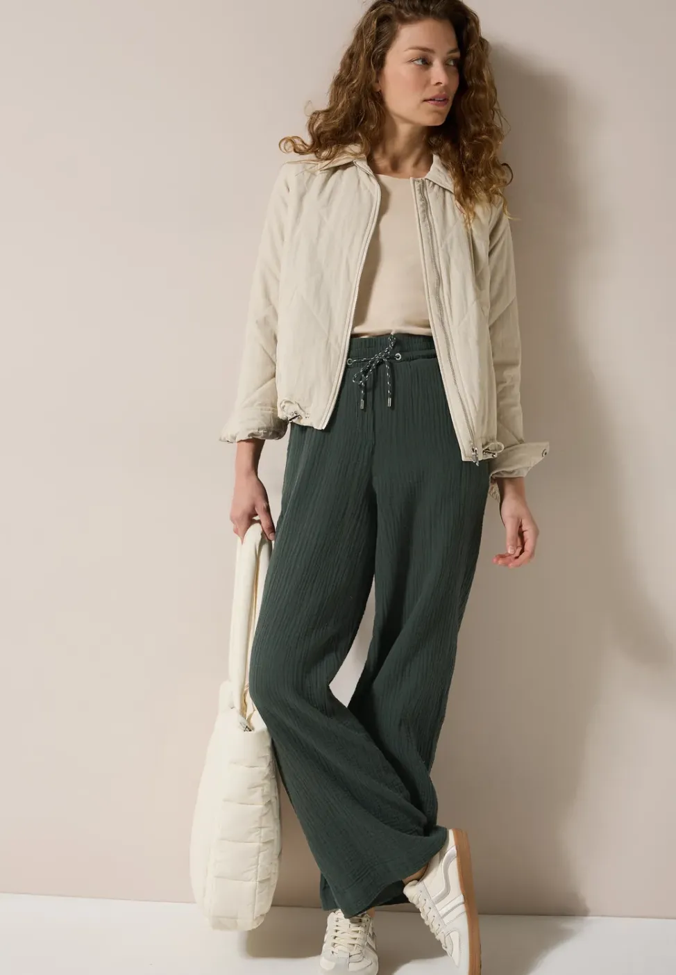 Wide Leg Musselin Hose