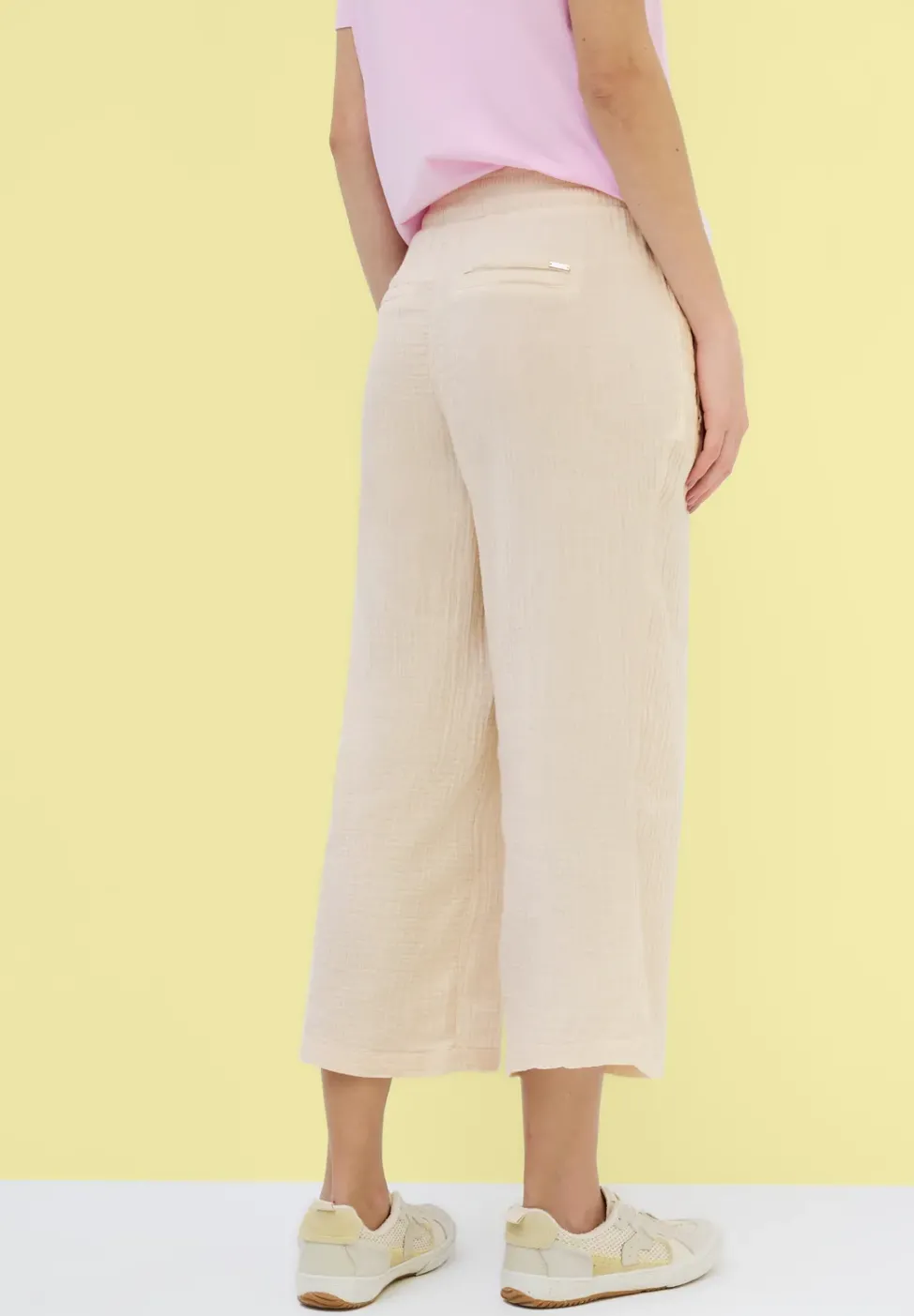 3/4 Wide Leg Musselin Hose