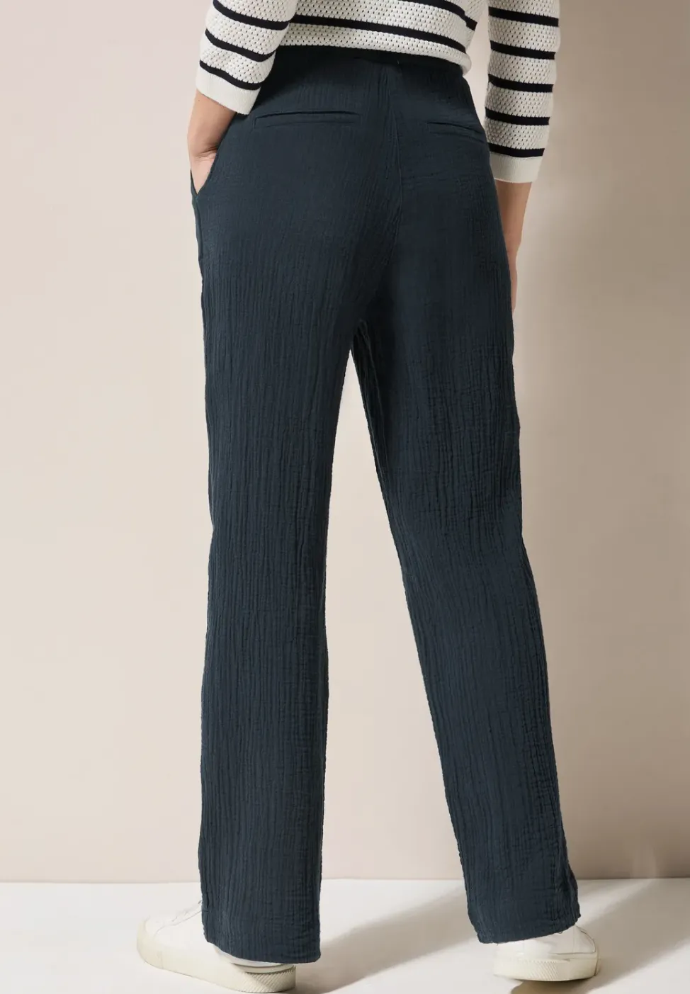 Wide Leg Musselin Hose