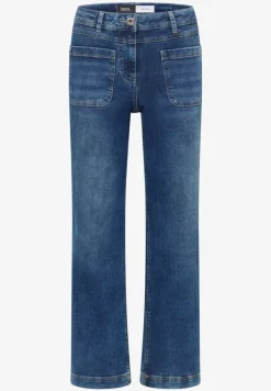 Wide Leg Patch Pocket Jeans