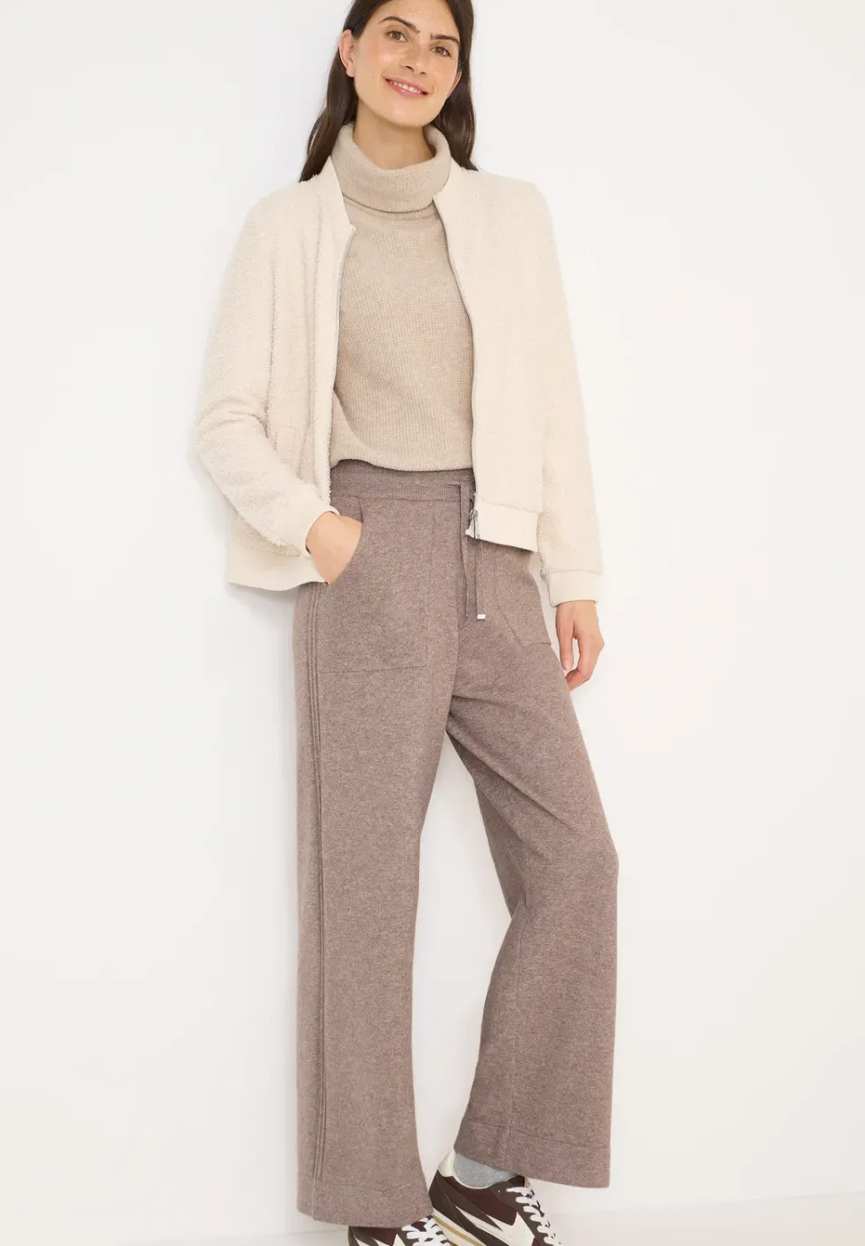 Wide Leg Strickhose