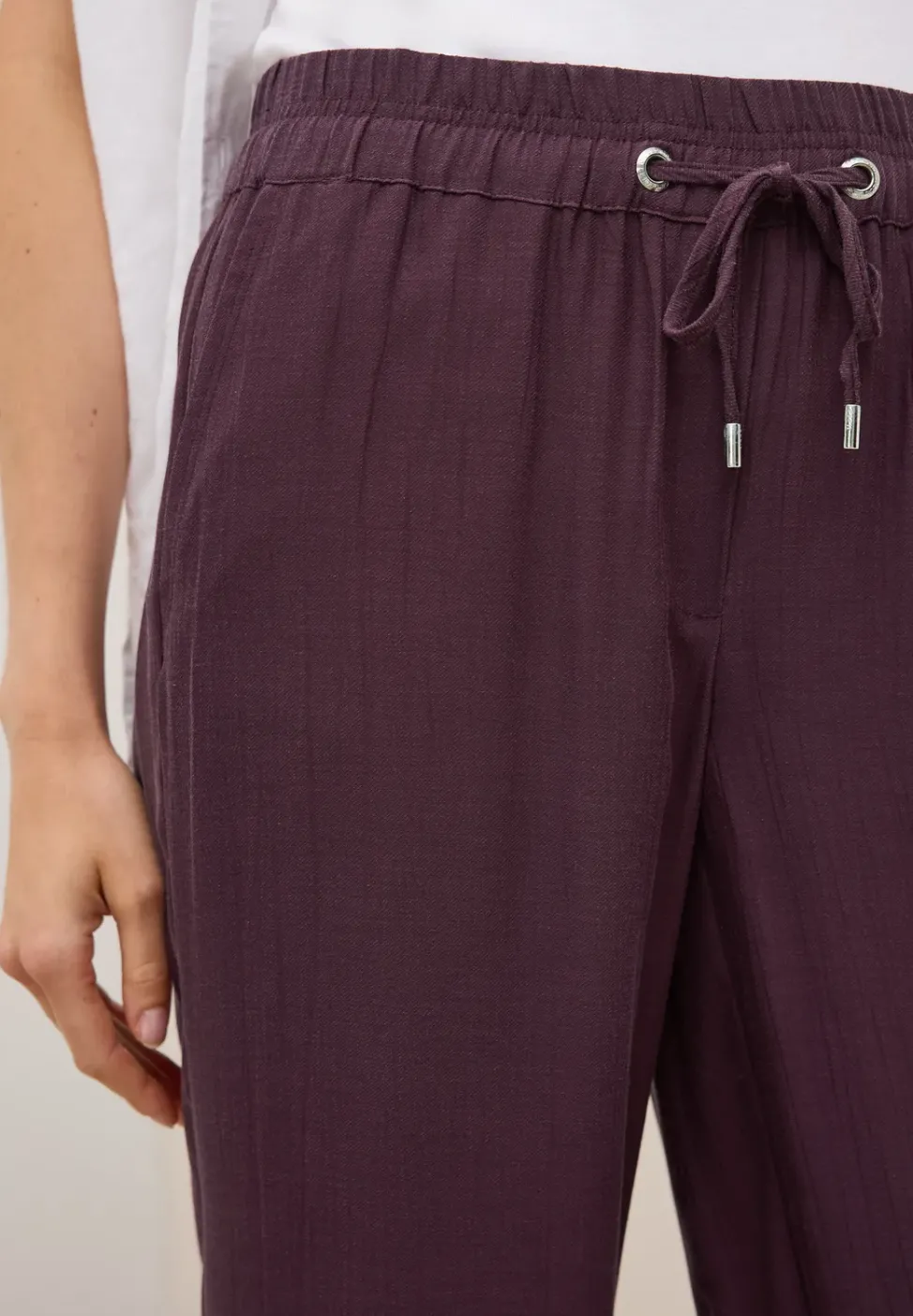 Wide Leg Strukturhose
