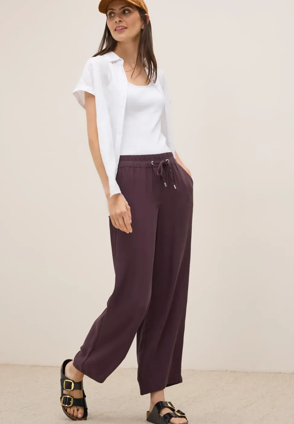 Wide Leg Strukturhose