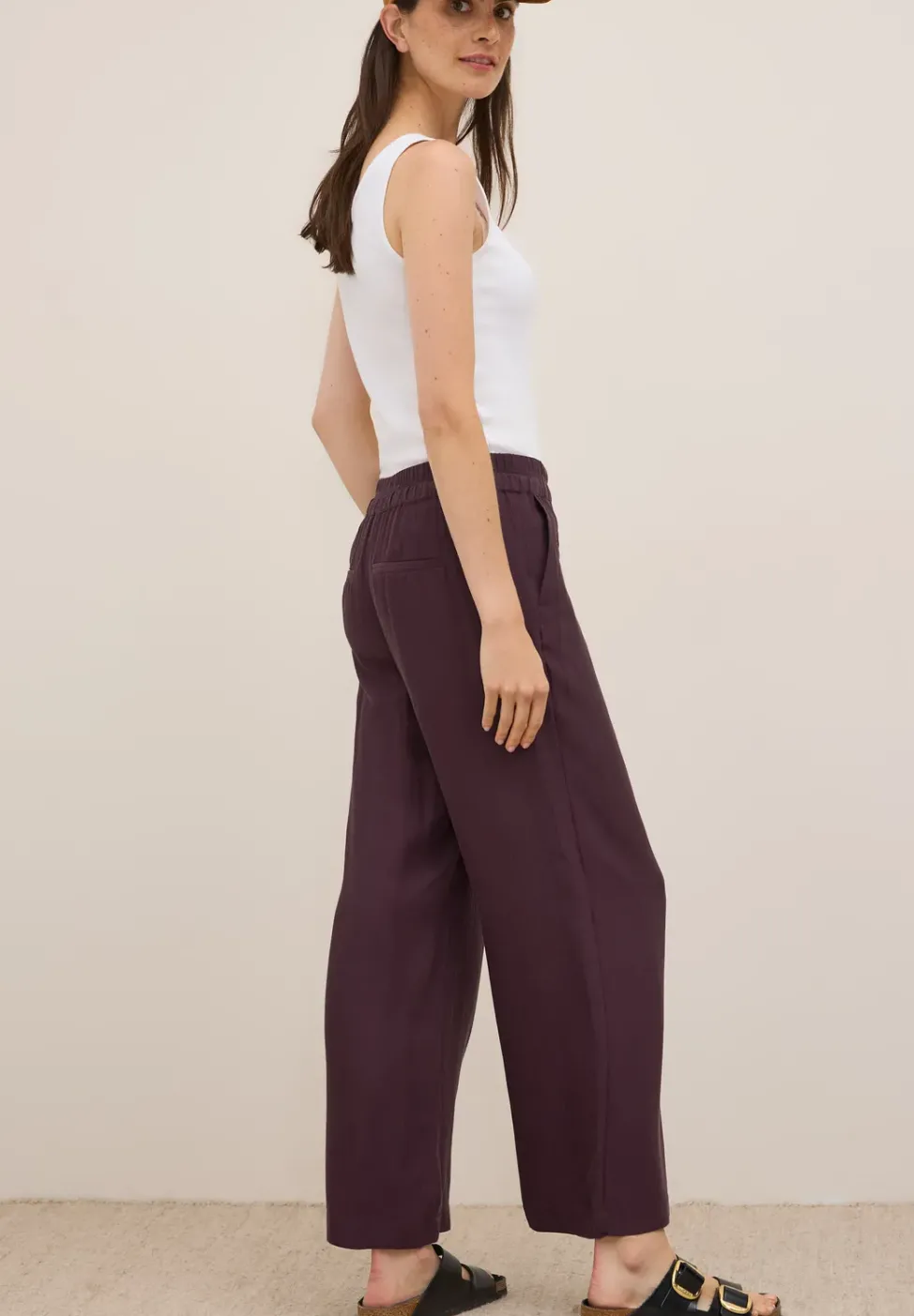 Wide Leg Strukturhose