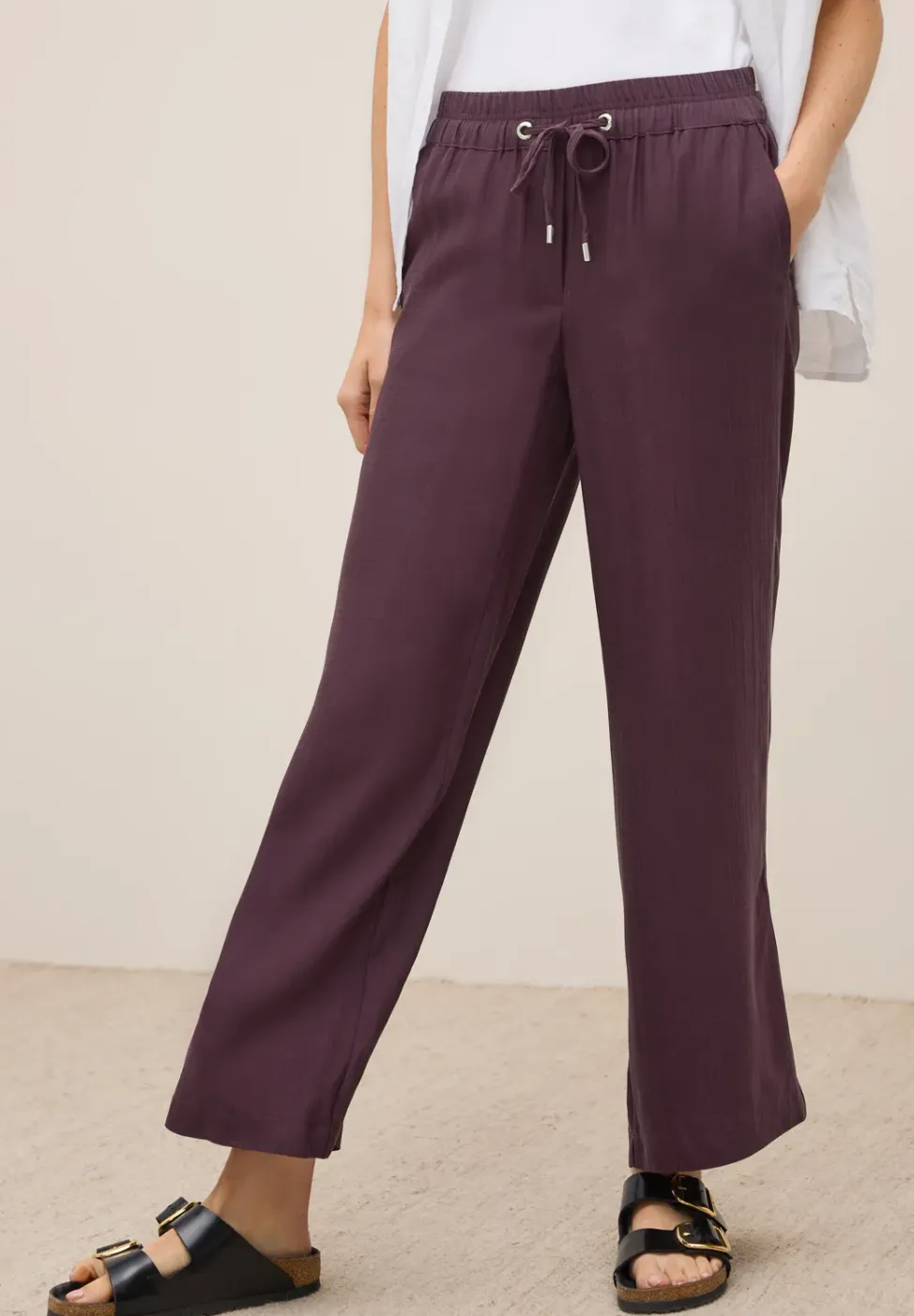 Wide Leg Strukturhose