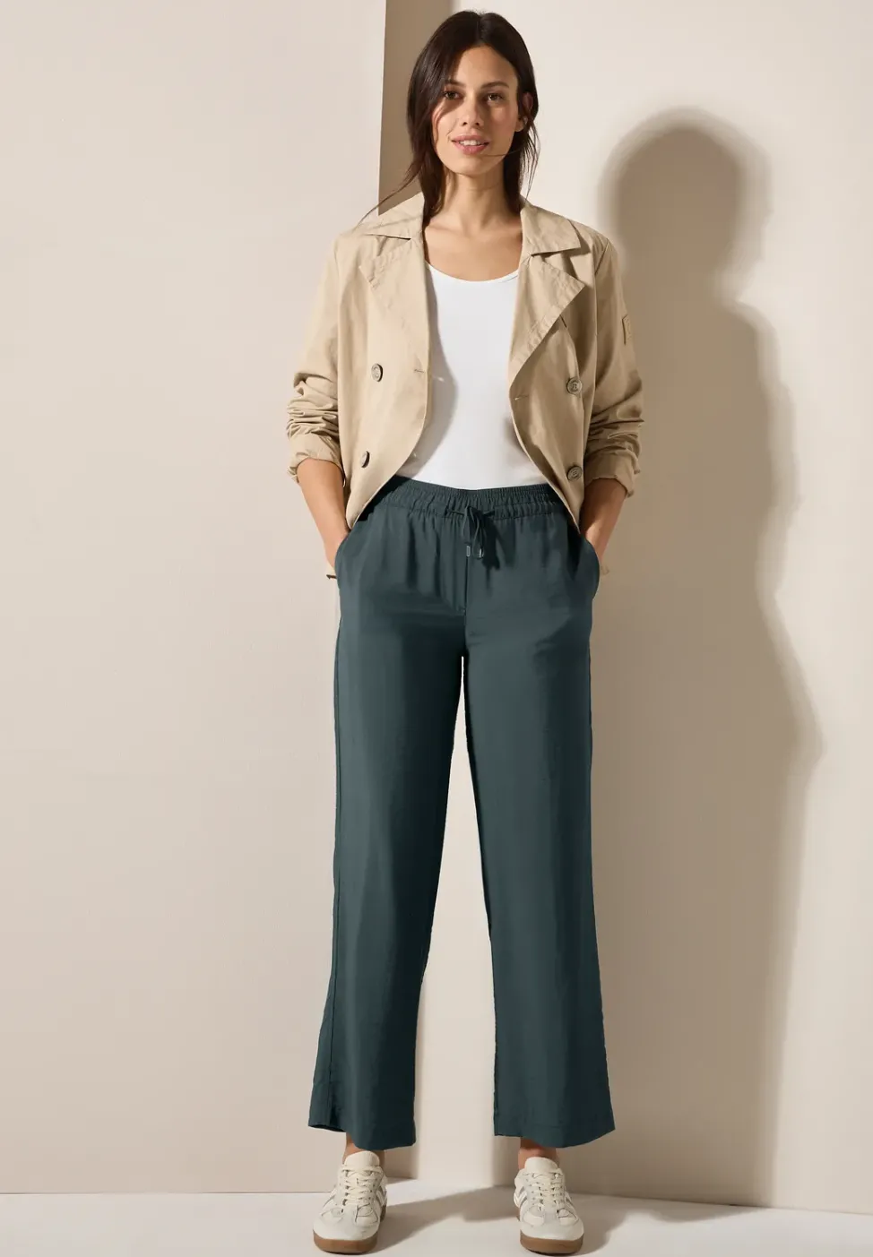 Wide Leg Strukturhose